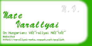 mate varallyai business card